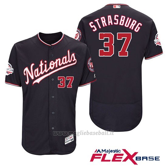Maglia Baseball Uomo Washington Nationals Stephen Strasburg Blu 2018 All Star Alterner Flex Base